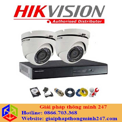 Trọn Bộ 02 Camera Hikvision 1.0 MP