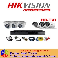 Trọn Bộ 06 Camera Hikvision 01 MP 